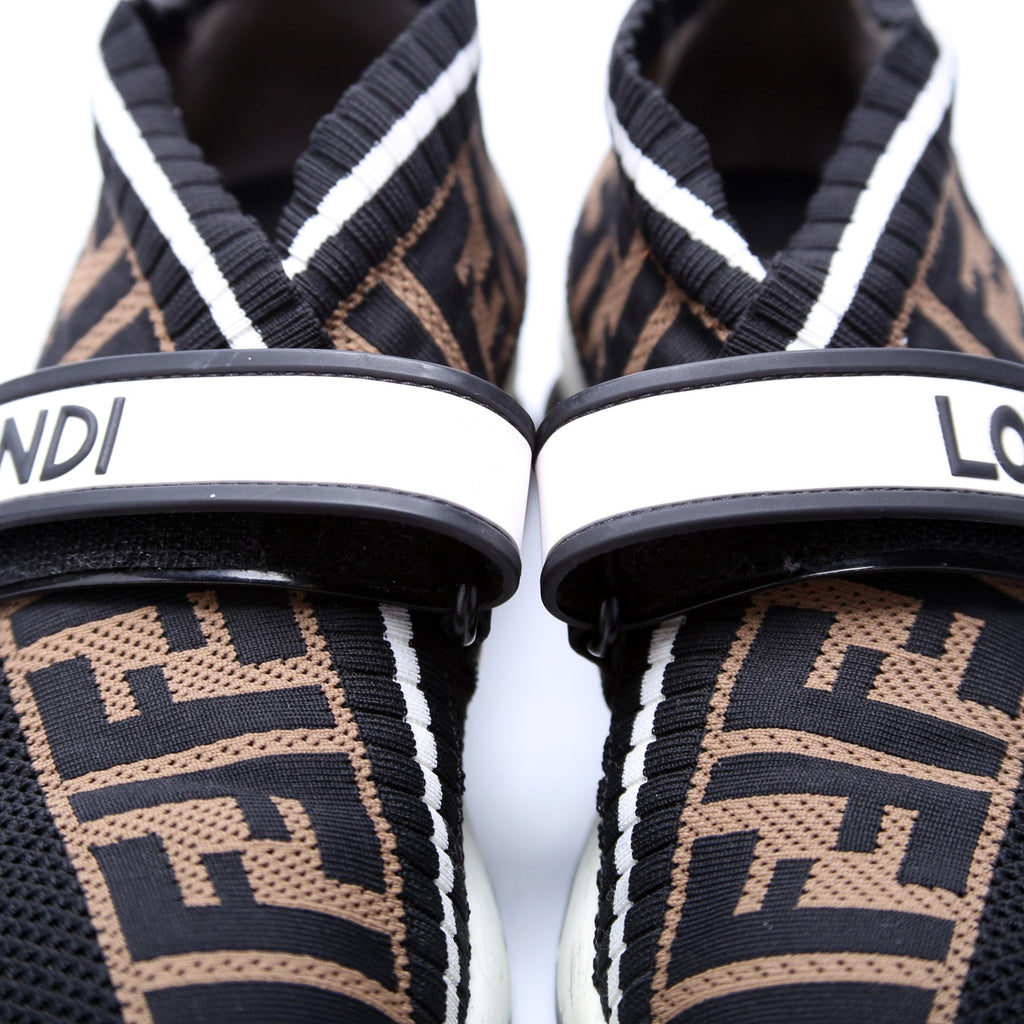 Fendi Rockoko Stretch Fabric Sneakers Size 37