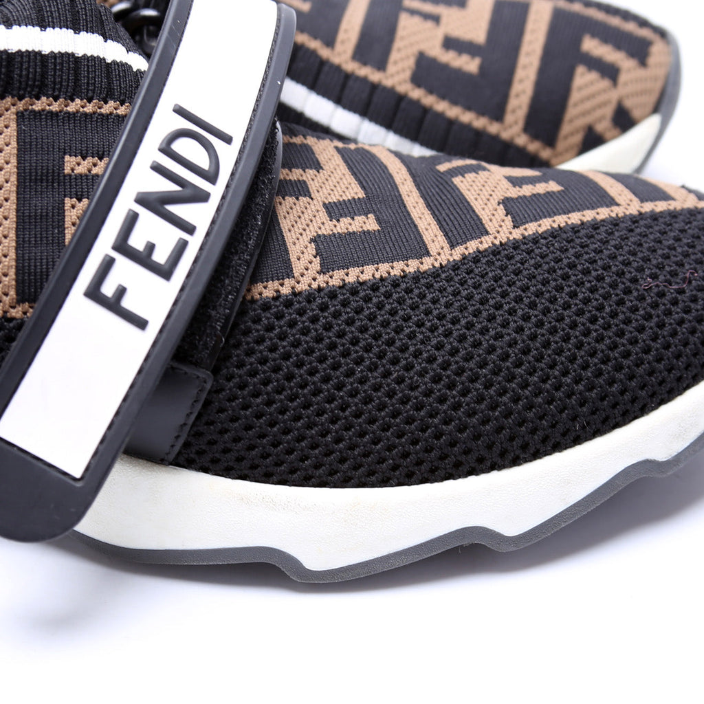 Fendi Rockoko Stretch Fabric Sneakers Size 37