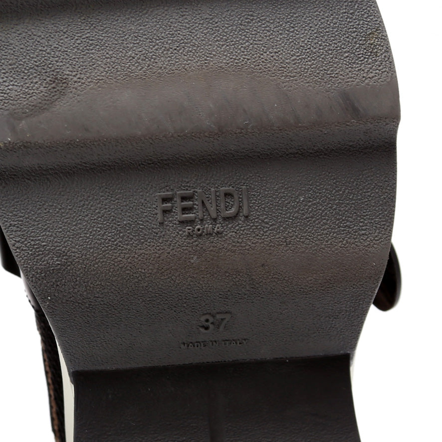 Fendi Rockoko Stretch Fabric Sneakers Size 37