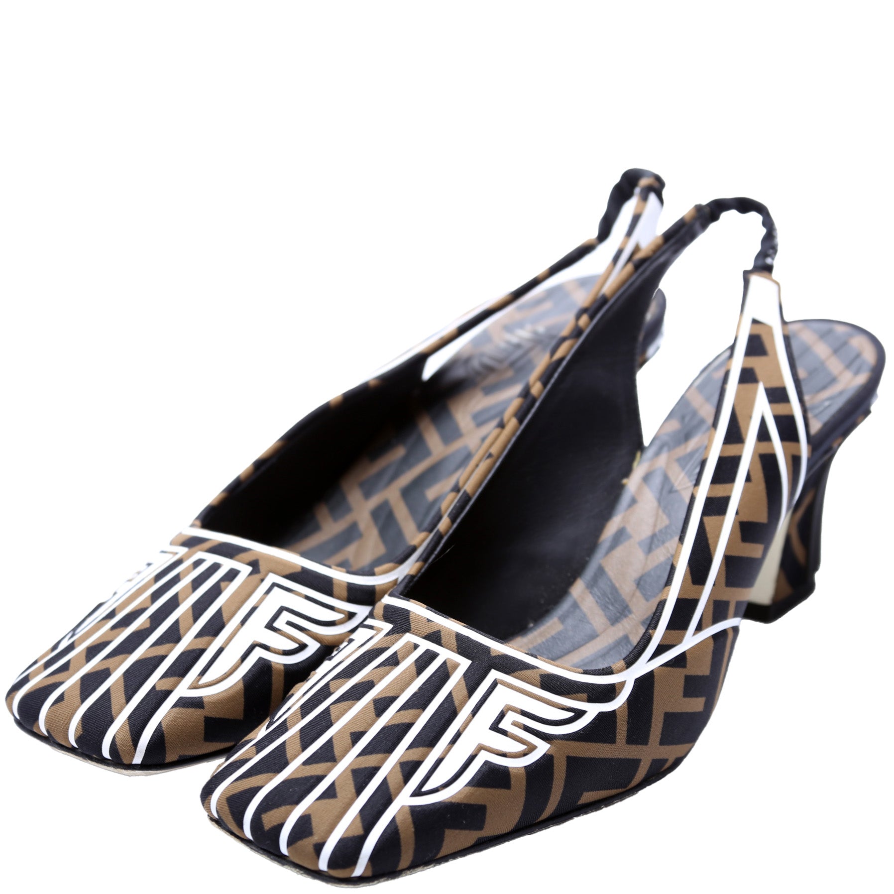Fendi FF Freedom Zucca Pumps Size 37