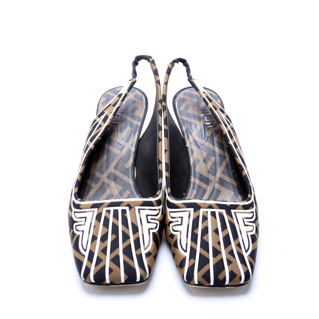 Fendi FF Freedom Zucca Pumps Size 37