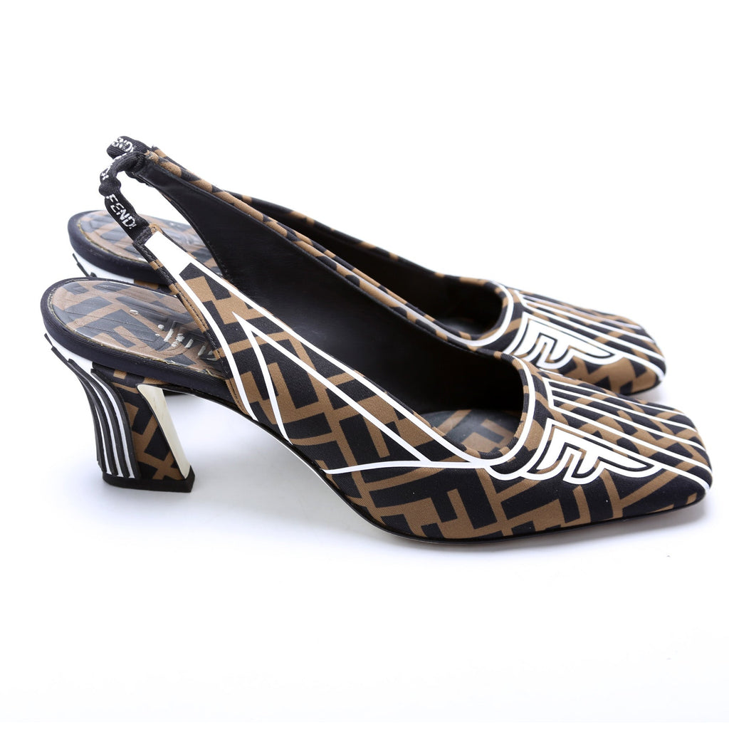 Fendi FF Freedom Zucca Pumps Size 37
