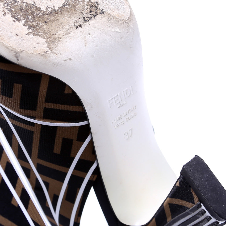 Fendi FF Freedom Zucca Pumps Size 37