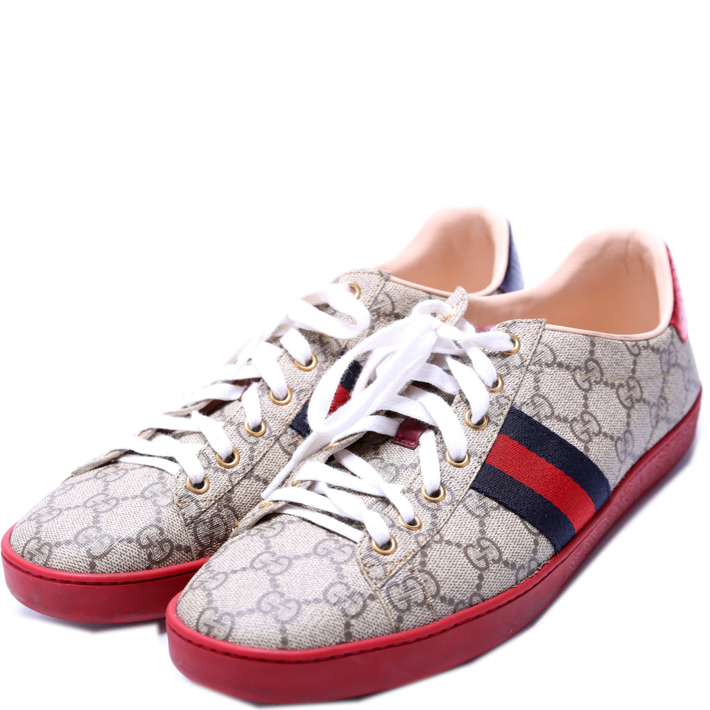 Gucci Ace Web GG Supreme Sneakers Size 40.5