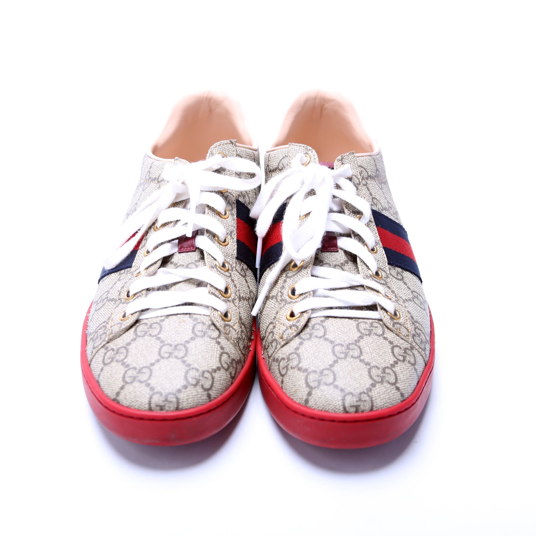 Gucci Ace Web GG Supreme Sneakers Size 40.5