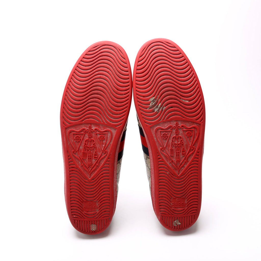 Gucci Ace Web GG Supreme Sneakers Size 40.5