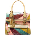 Dome Handbag Patchwork Croc & Lizard