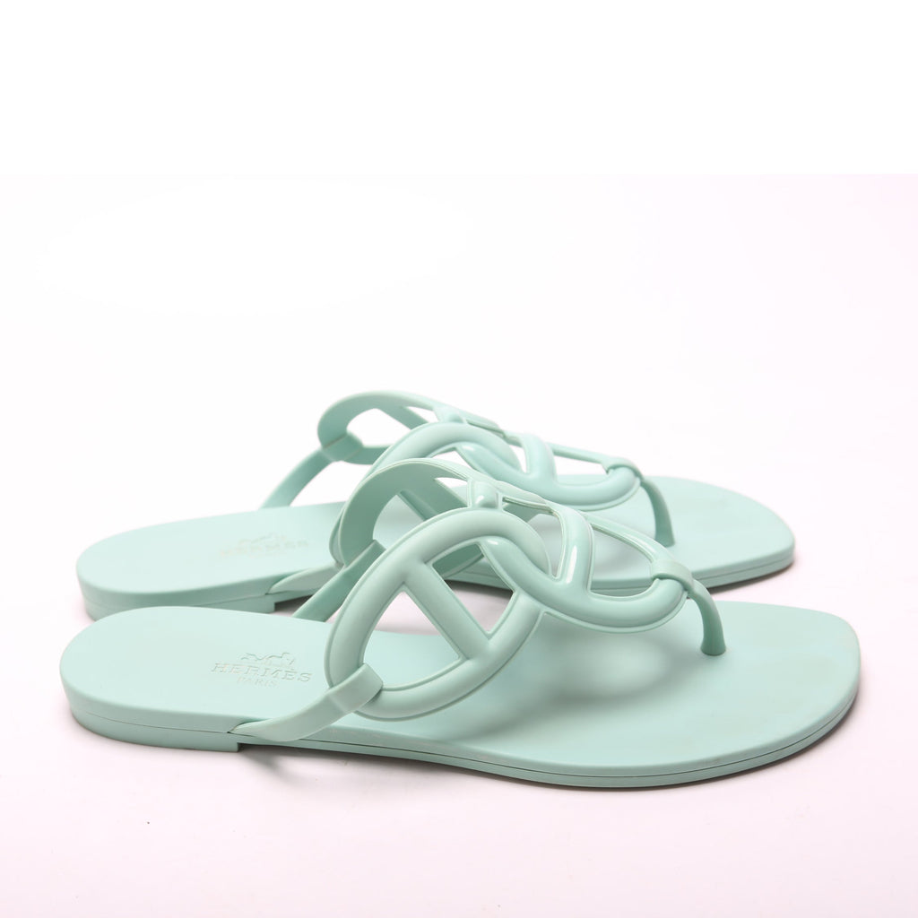 Hermes Egerie Rubber Sandals Size 37