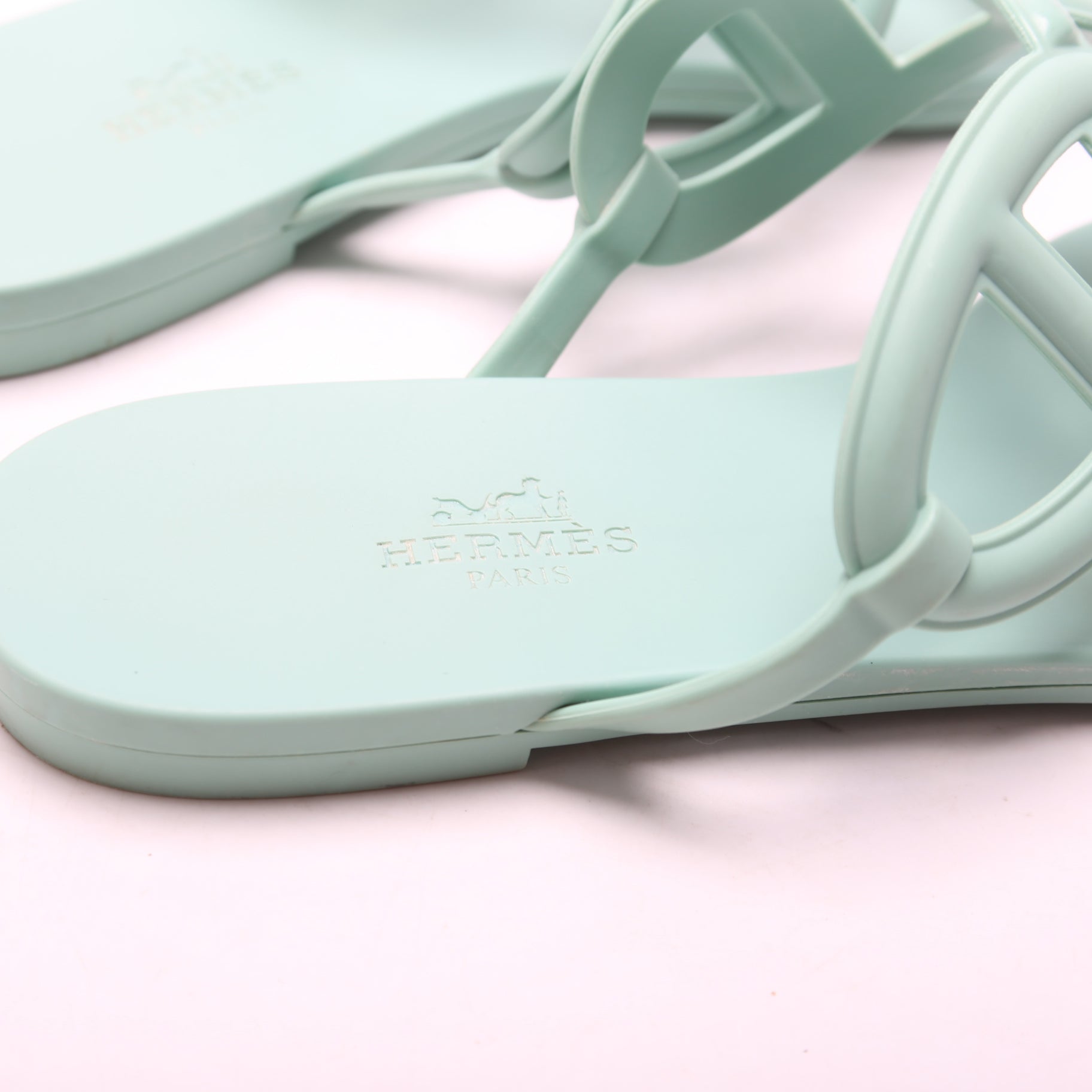 Hermes Egerie Rubber Sandals Size 37