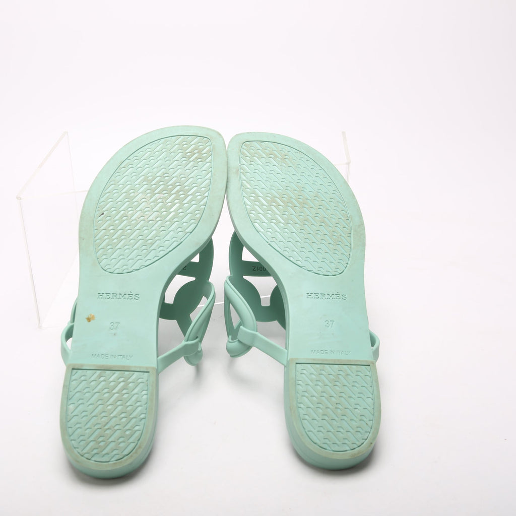 Hermes Egerie Rubber Sandals Size 37