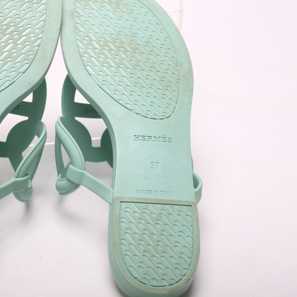 Hermes Egerie Rubber Sandals Size 37