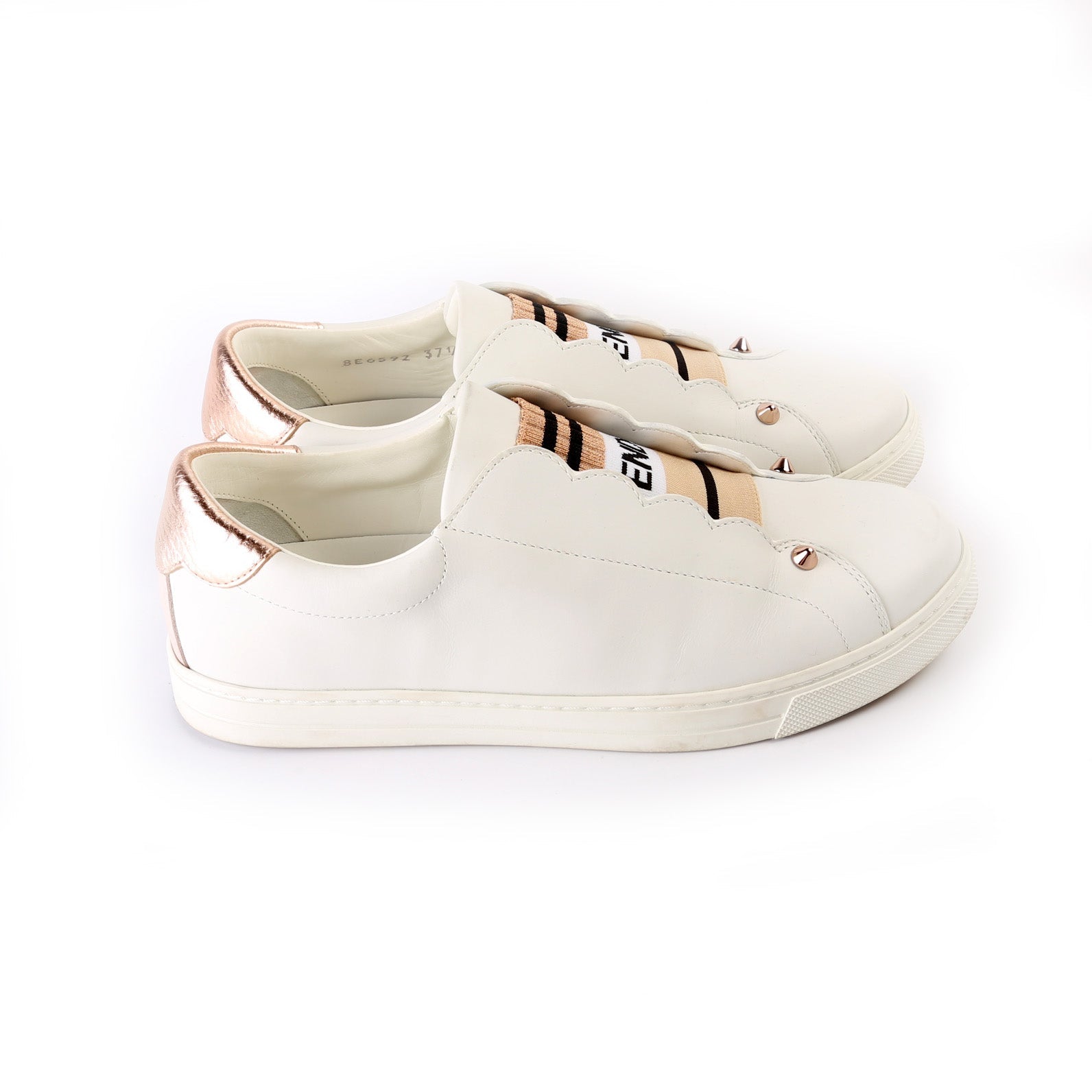 Fendi Leather Logo Sneakers Size 37.5
