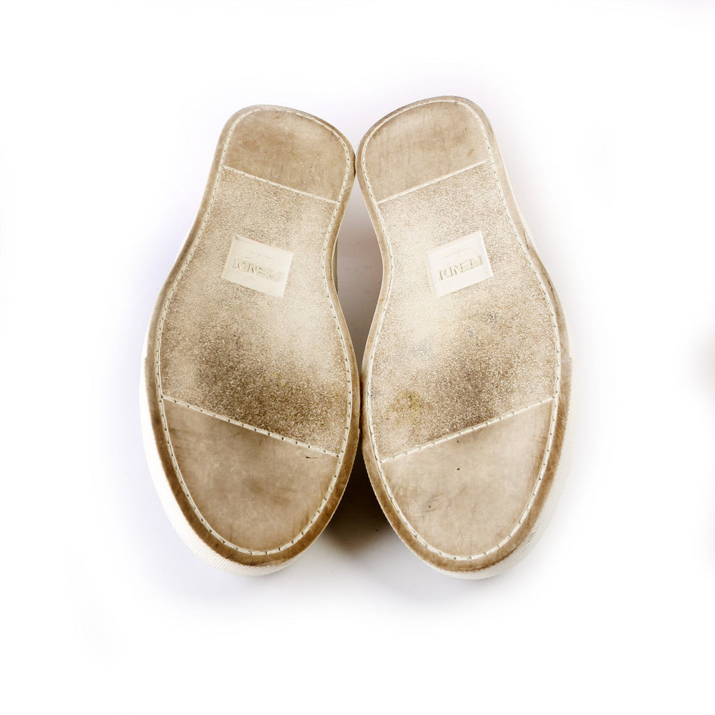 Fendi Leather Logo Sneakers Size 37.5