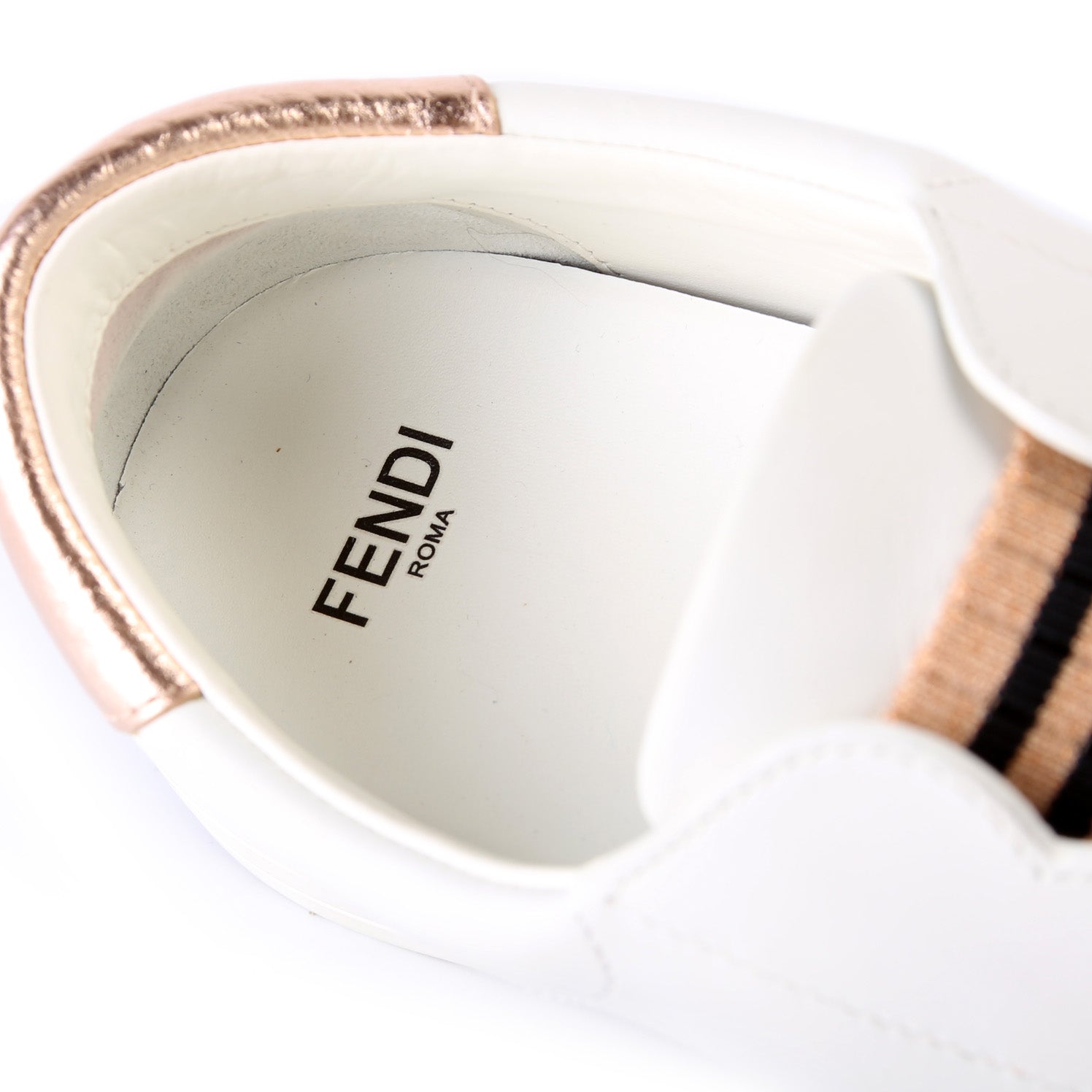 Fendi Leather Logo Sneakers Size 37.5
