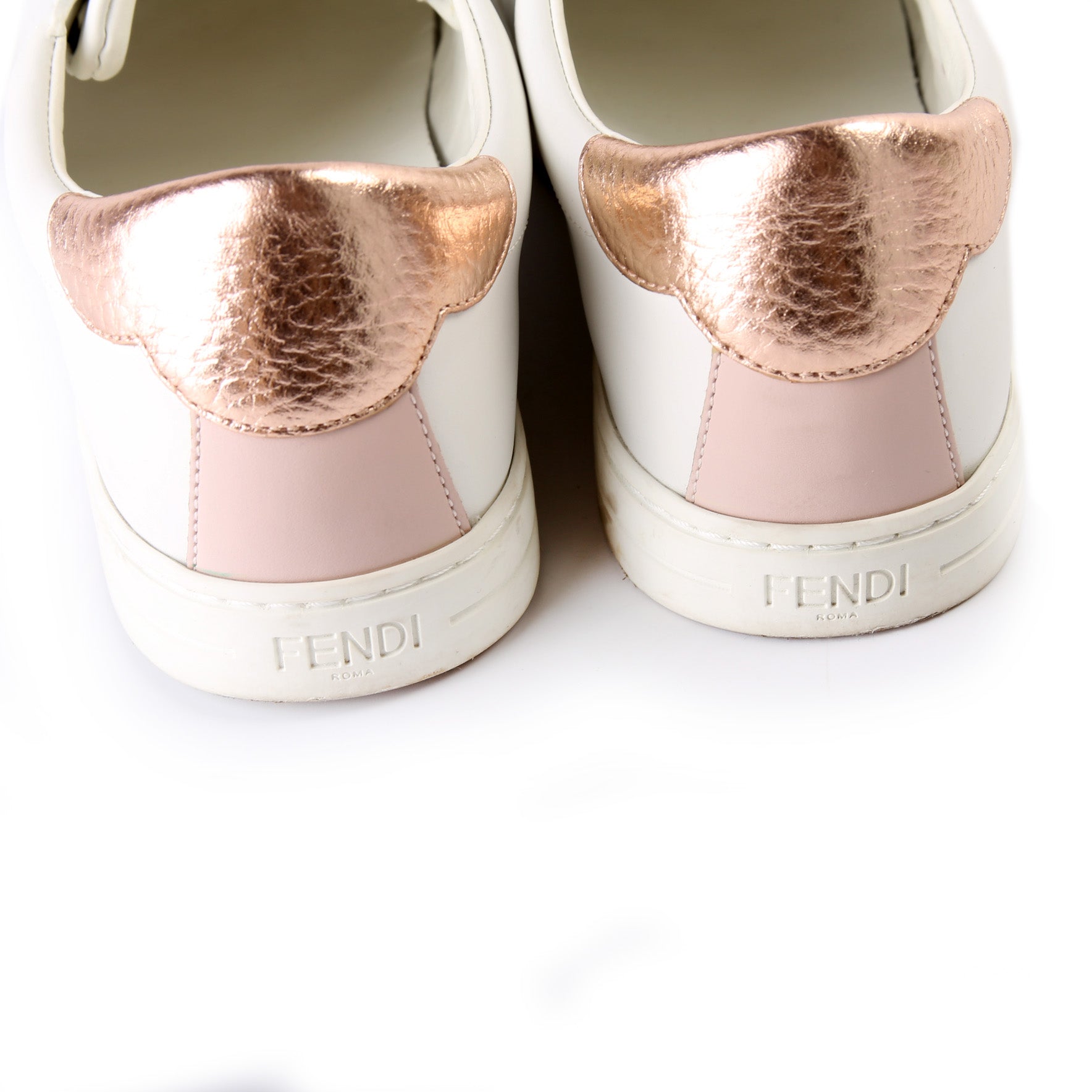 Fendi Leather Logo Sneakers Size 37.5