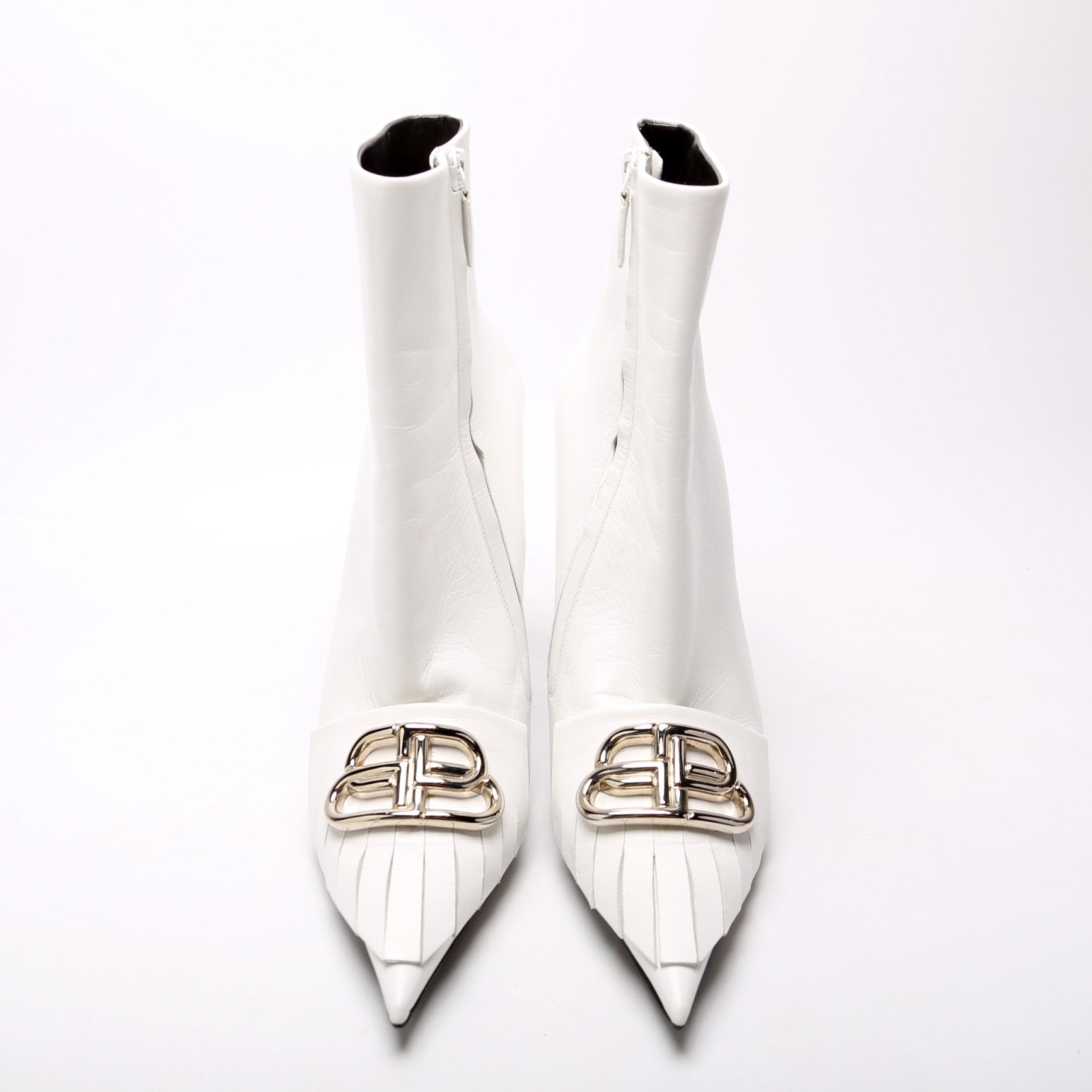 Logo Leather Booties Size 39