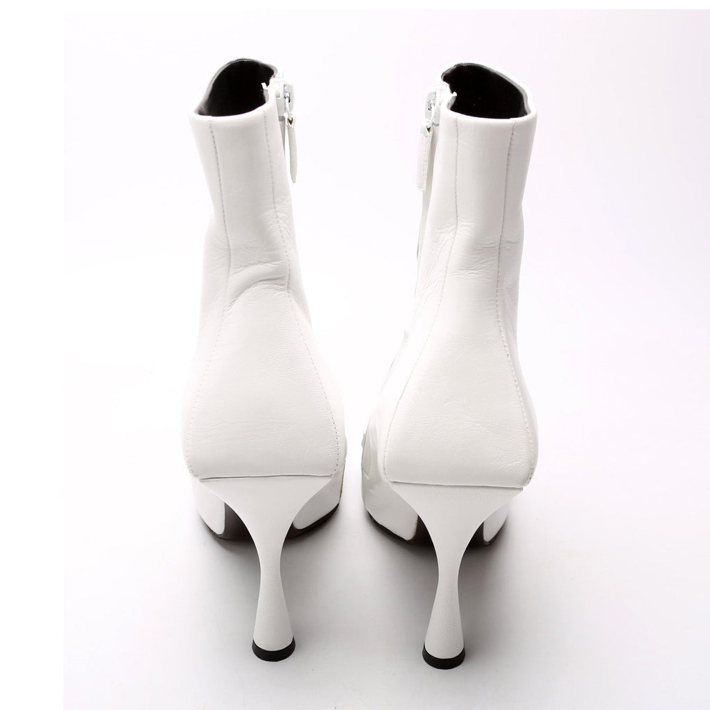 Logo Leather Booties Size 39