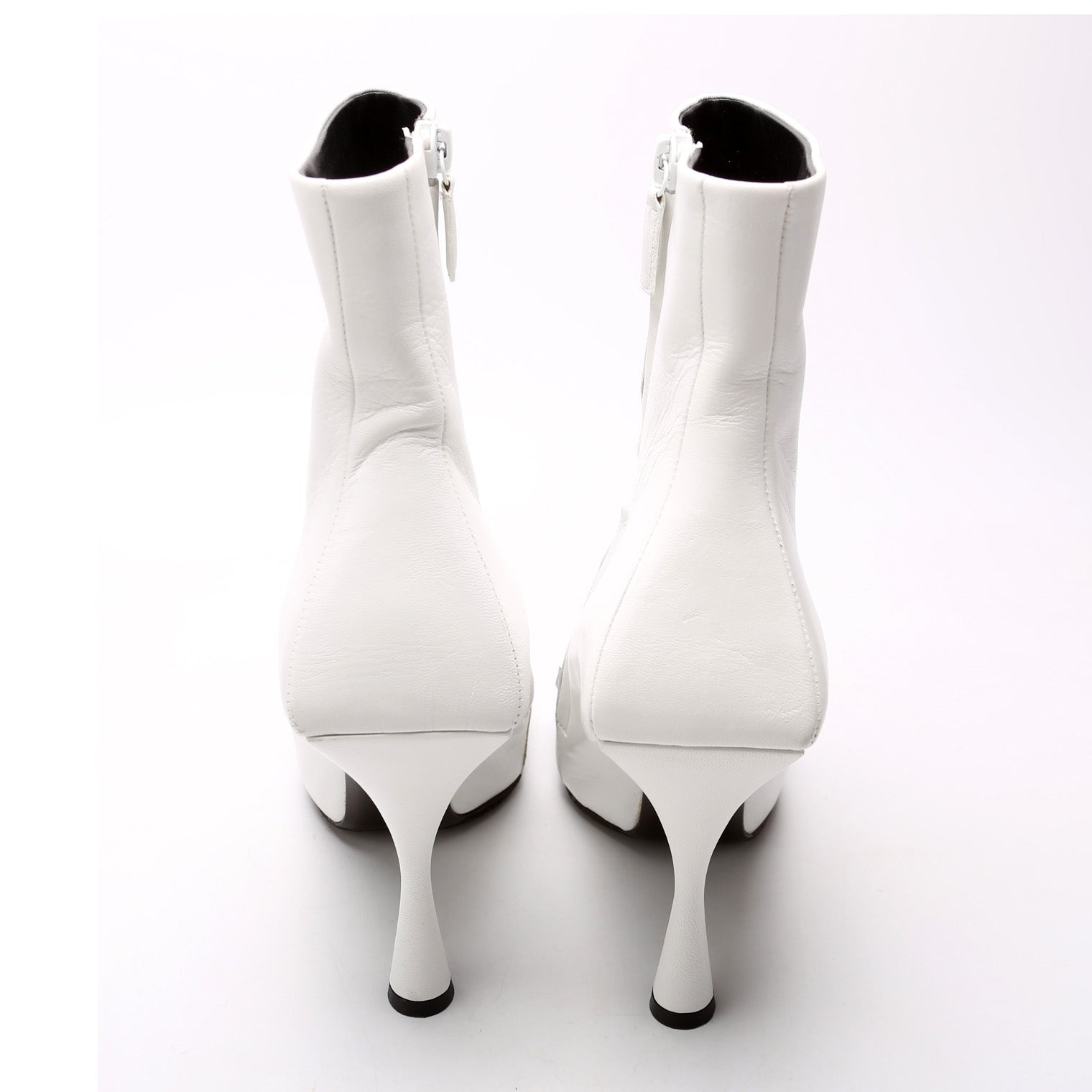 Logo Leather Booties Size 39