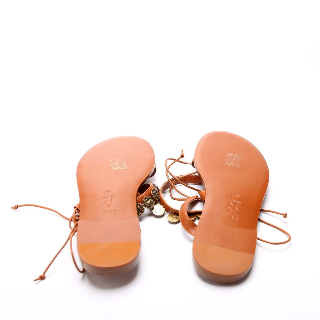 Dior Logo Ankle Strap Sandals Size 37.5