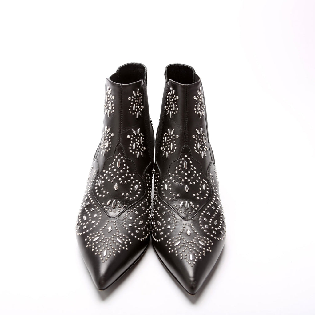 SAINT LAURENT Studded Booties Size 38