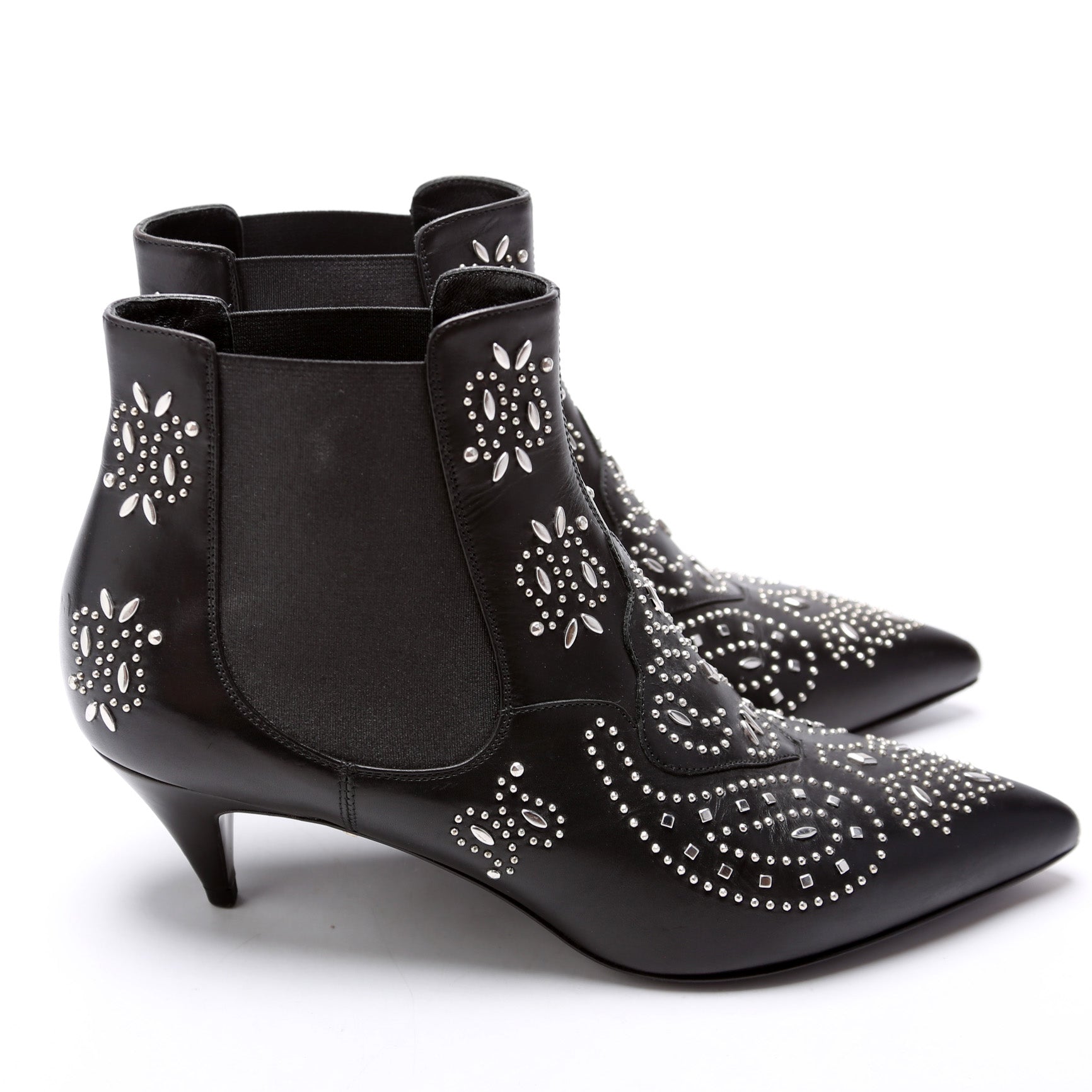 SAINT LAURENT Studded Booties Size 38