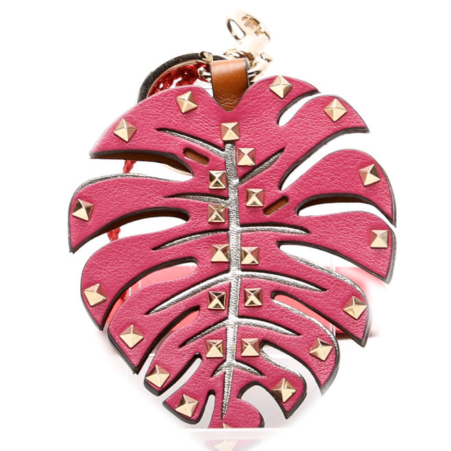 Tropical Dream Rockstud Palm Leaf Key Chain