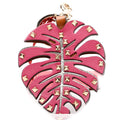 Tropical Dream Rockstud Palm Leaf Key Chain