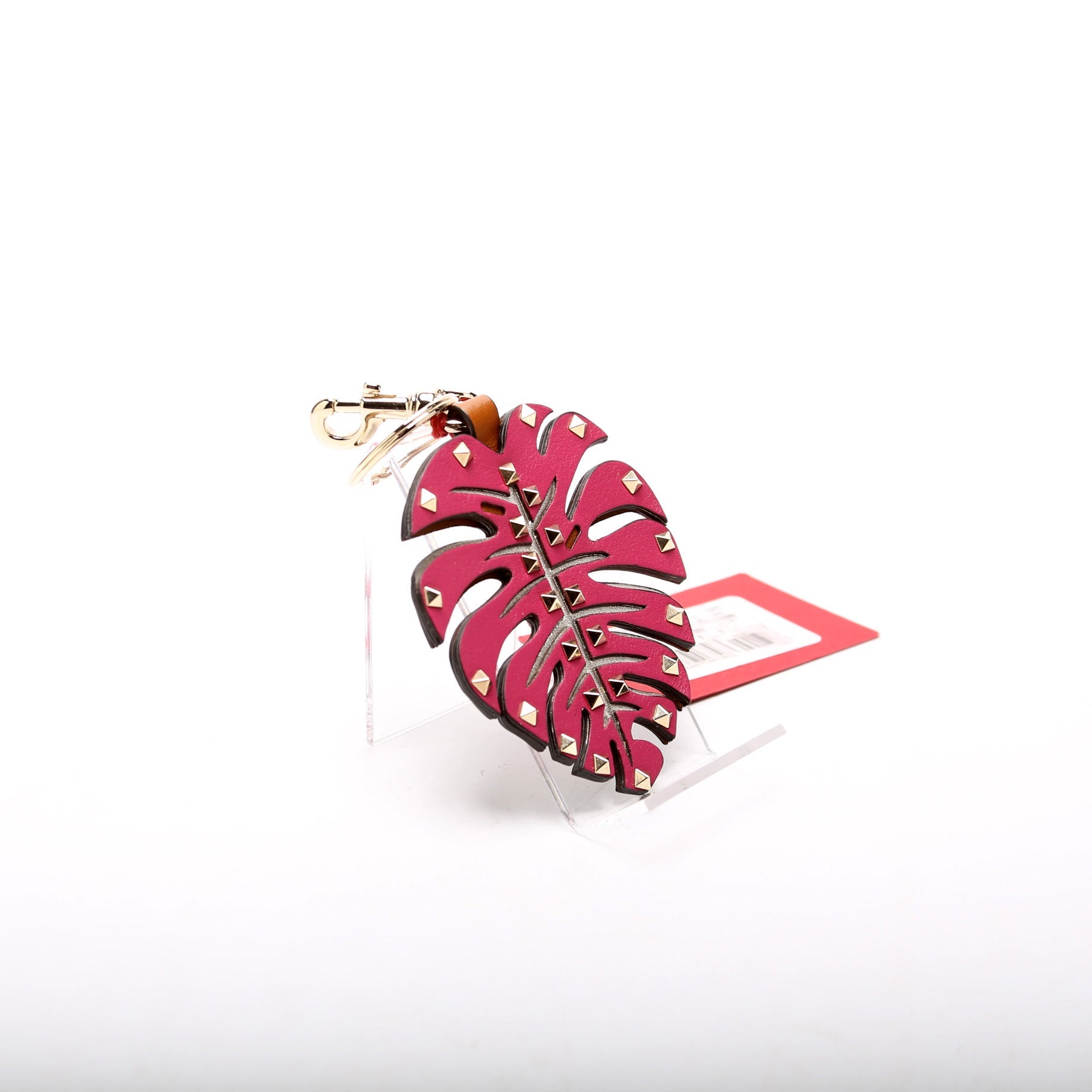 Tropical Dream Rockstud Palm Leaf Key Chain