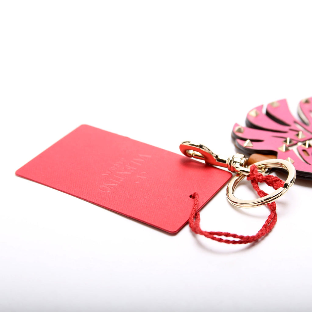 Tropical Dream Rockstud Palm Leaf Key Chain