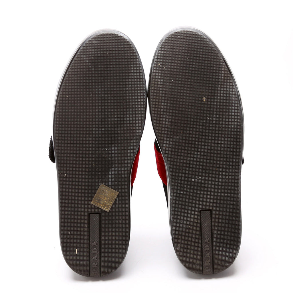 Prada Velvet Logo Sneakers Size 38.5