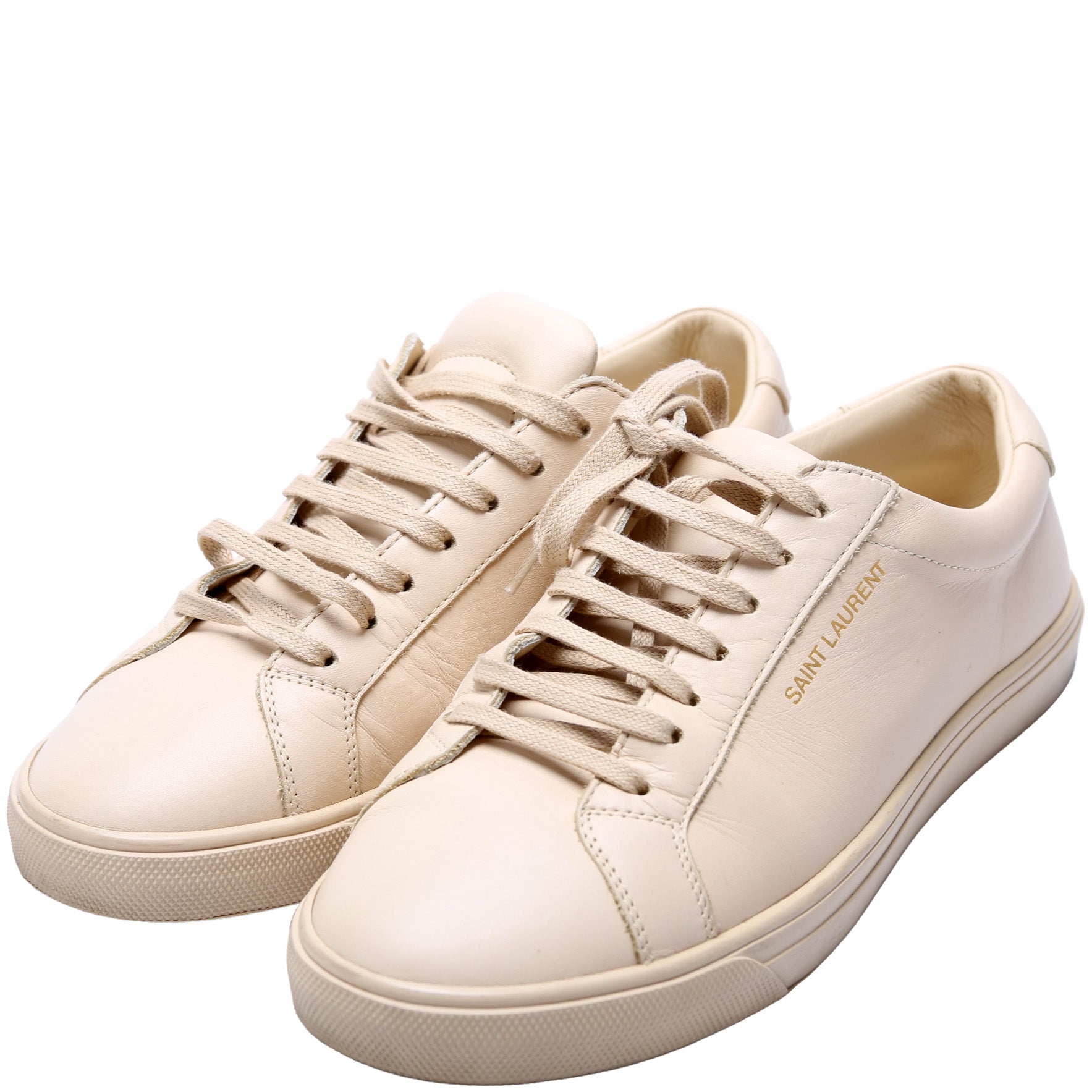 SAINT LAURENT Leather Sneakers Size 37.5