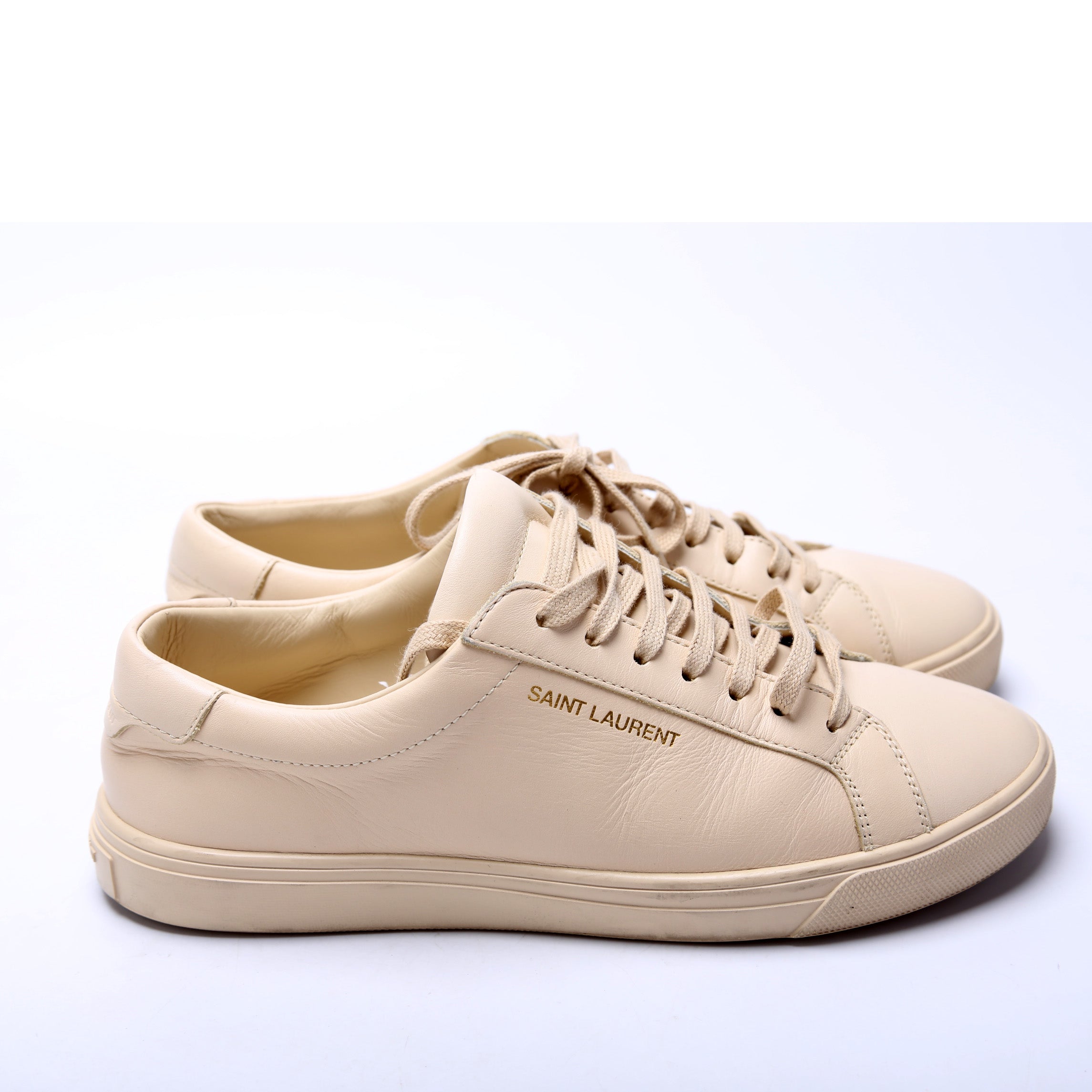 SAINT LAURENT Leather Sneakers Size 37.5
