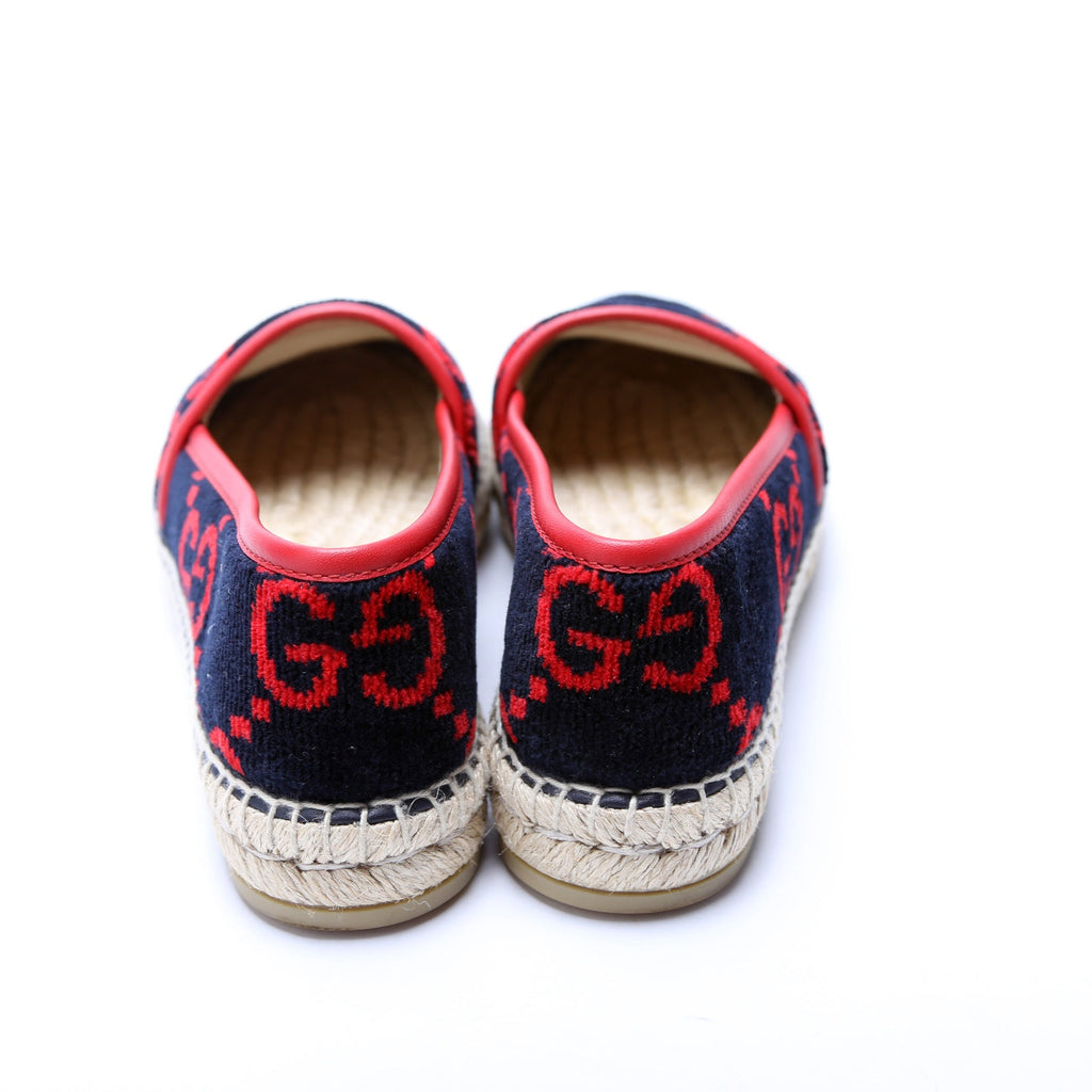 Gucci Espadrille Velvet Flats Size 35.5