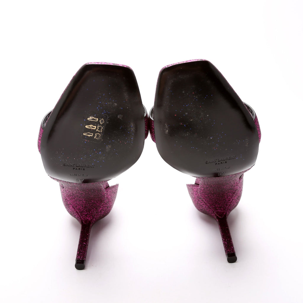 SAINT LAURENT Amber Glitter Heels Size 37