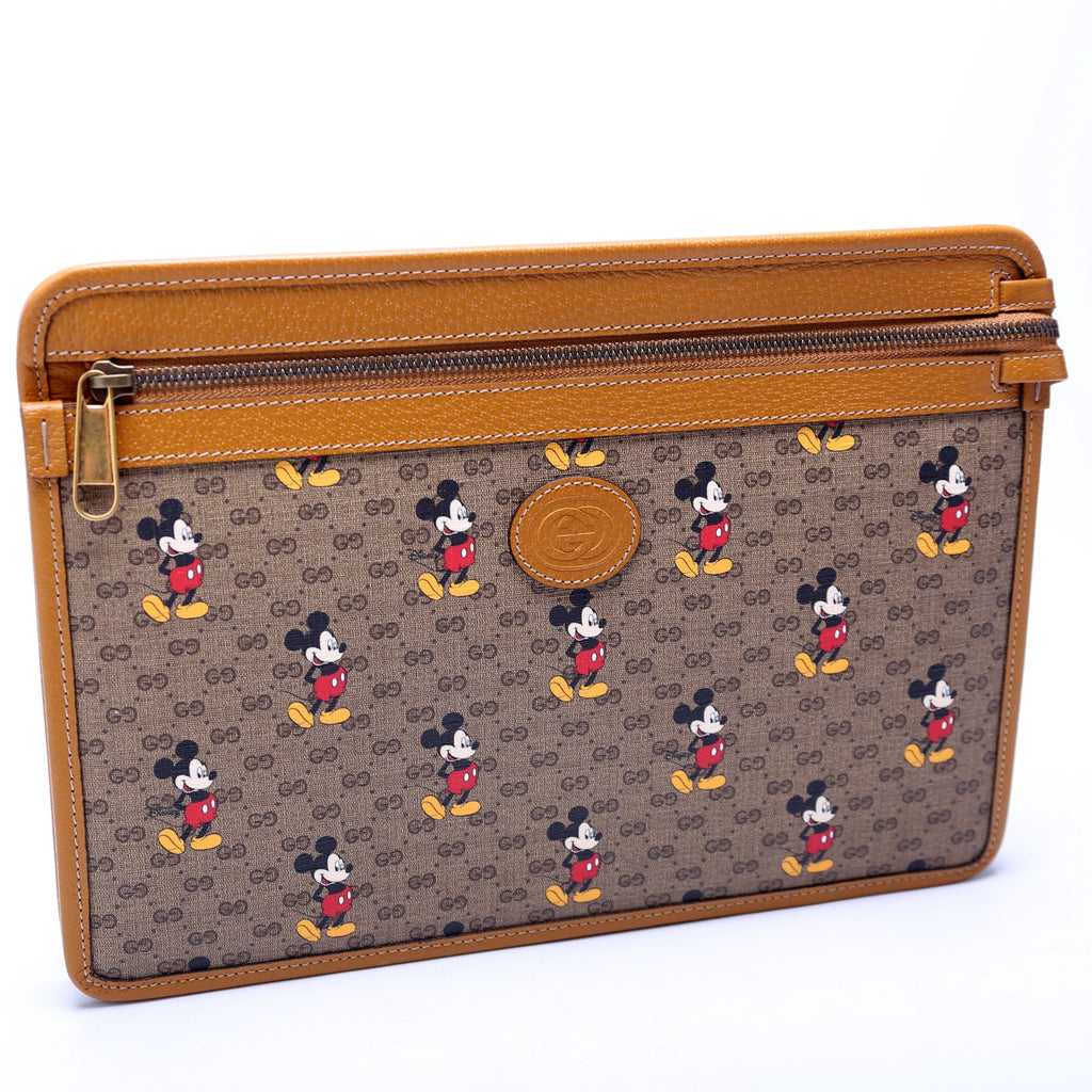 Gucci 602552 Gucci X Disney GG Supreme Mickey Mouse Zip Pouch