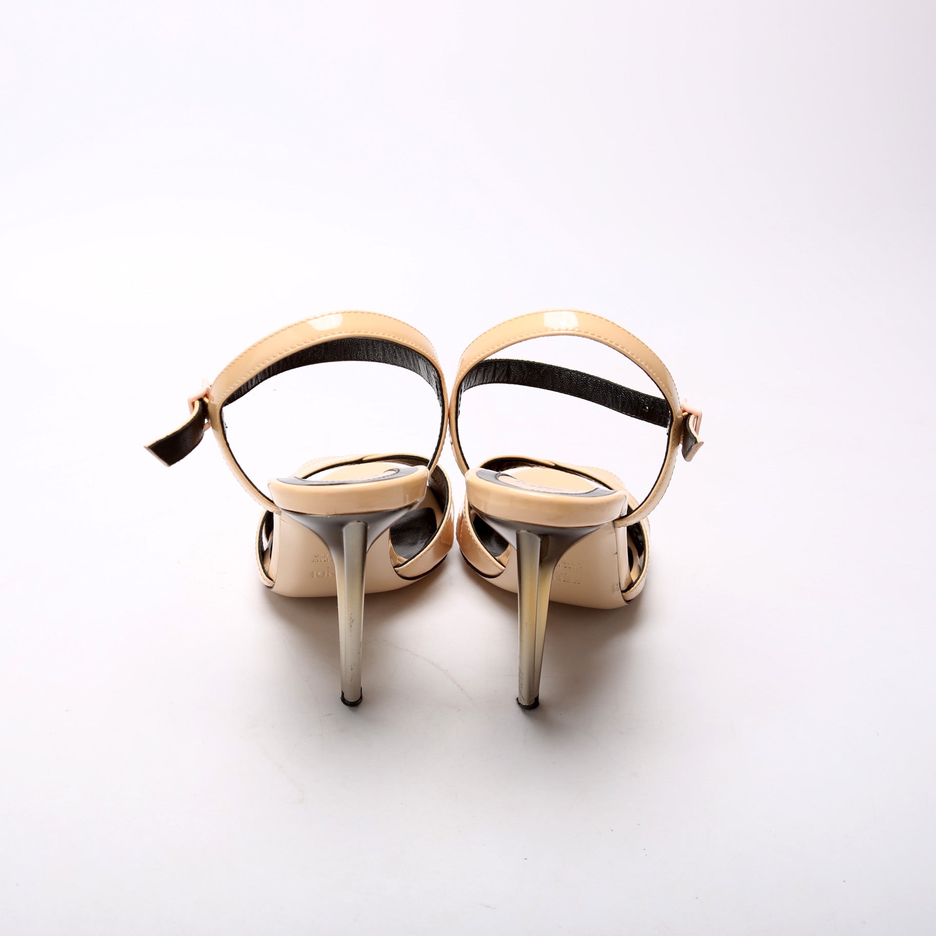 Patent Leather Heeled Sandals Size 36