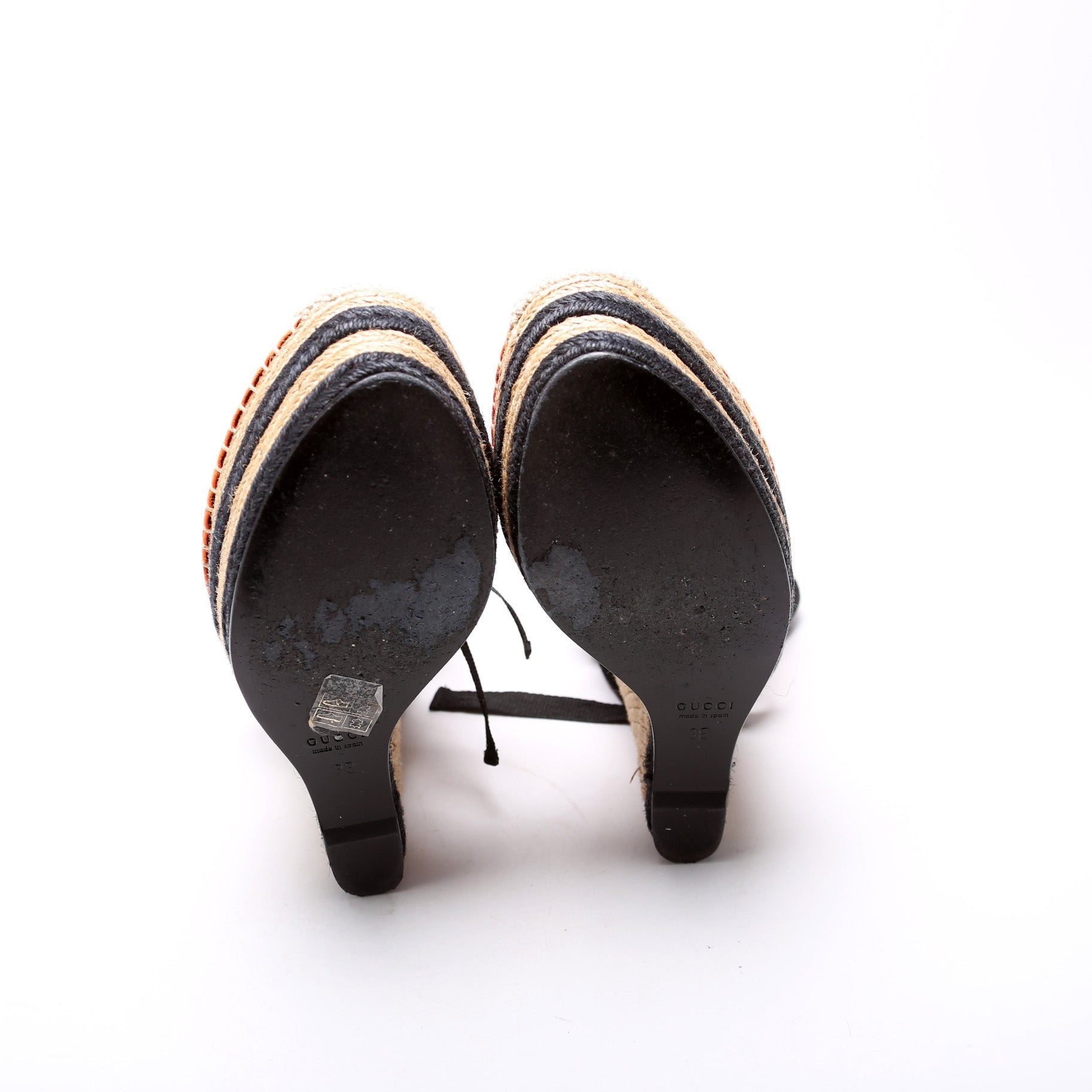 Gucci Suede Espadrille Wedges Size 38