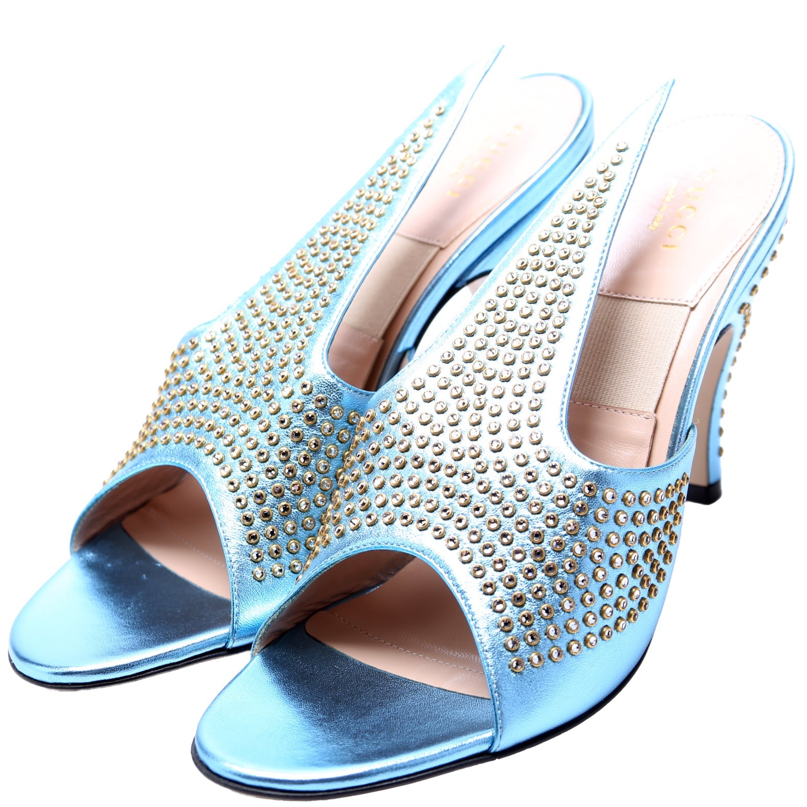 Studded Leather Pumps Size 38