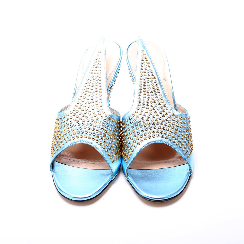 Studded Leather Pumps Size 38