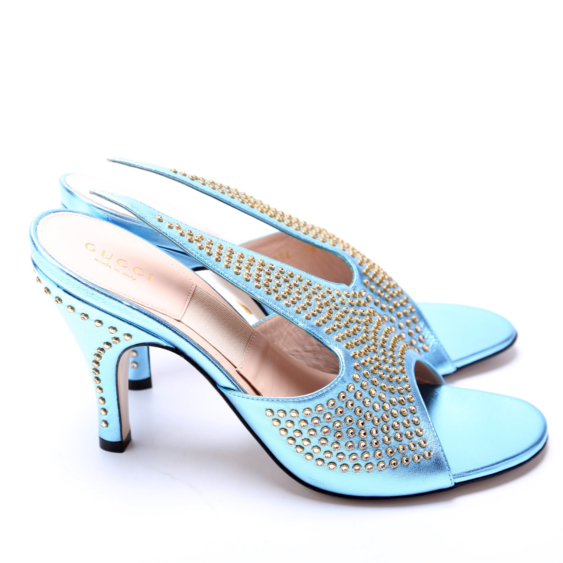Studded Leather Pumps Size 38