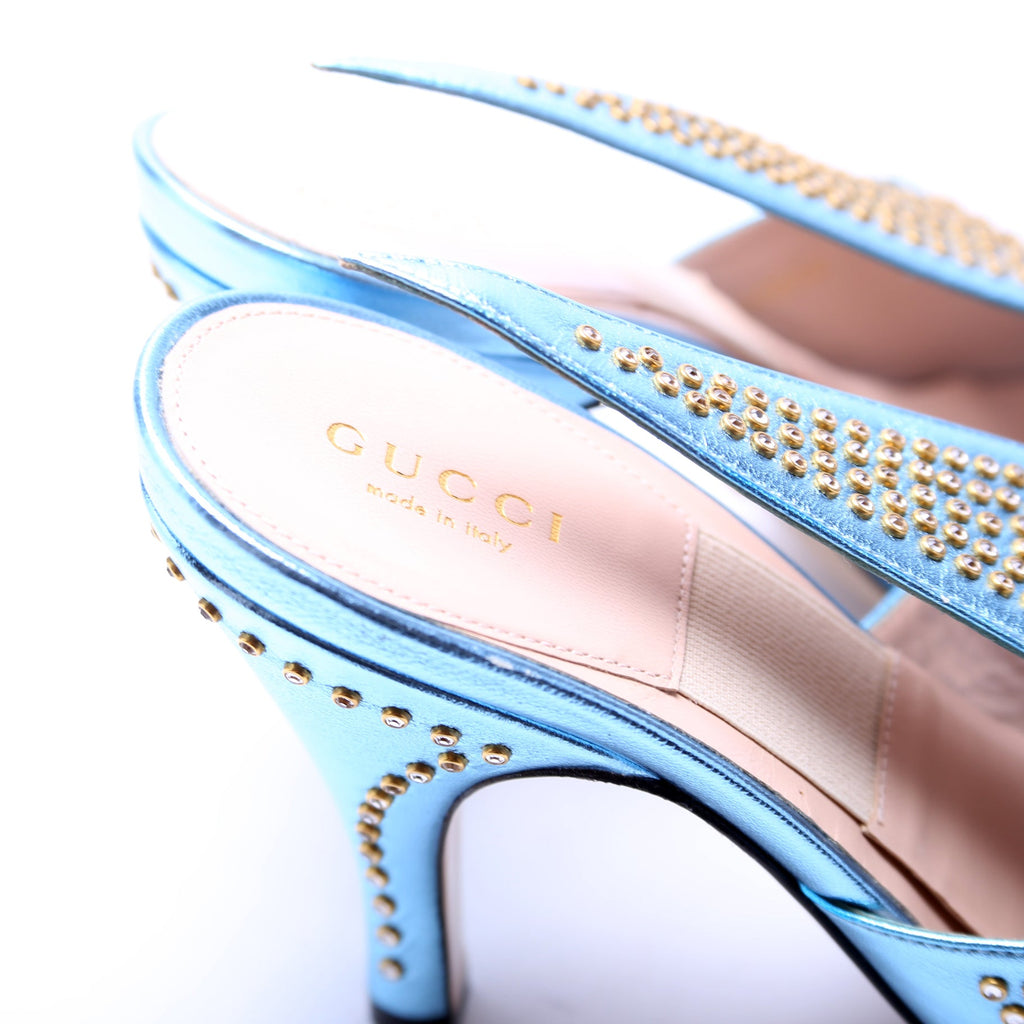Studded Leather Pumps Size 38