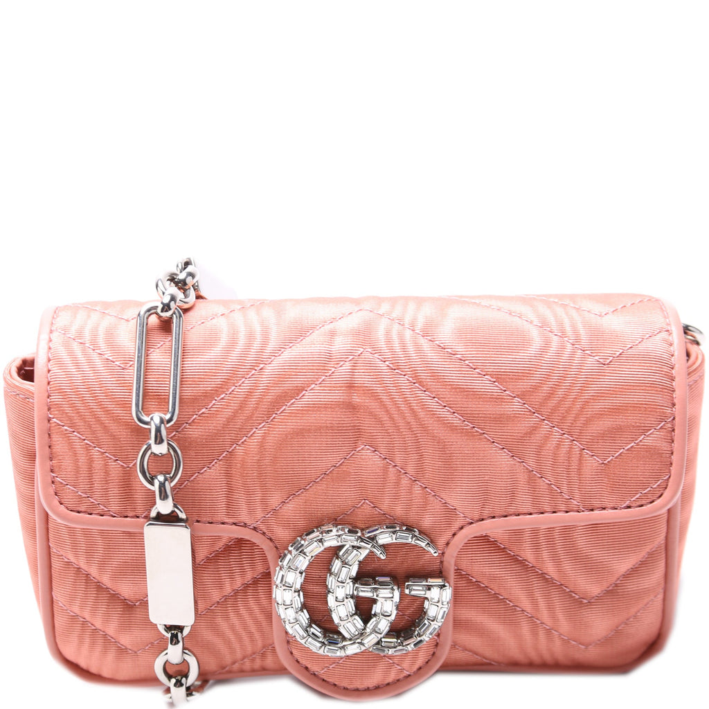 Marmont Rhinestone Moire Mini Belt Bag 746608
