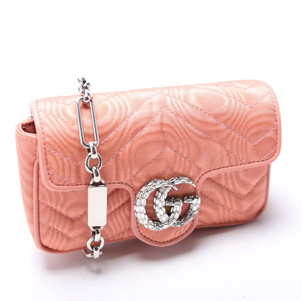 Marmont Rhinestone Moire Mini Belt Bag 746608