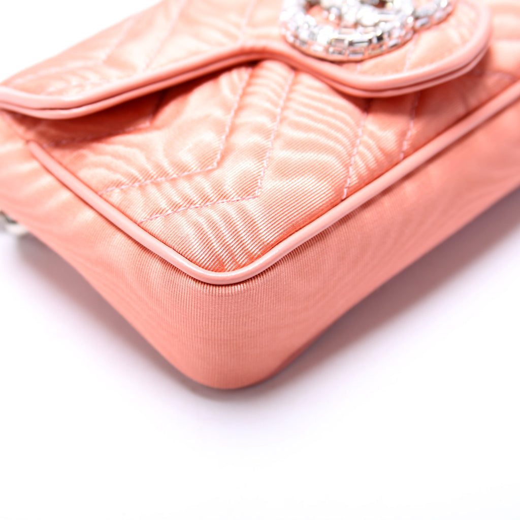 Marmont Rhinestone Moire Mini Belt Bag 746608