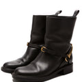 Gucci Horsebit Leather Moto Boots Size 37