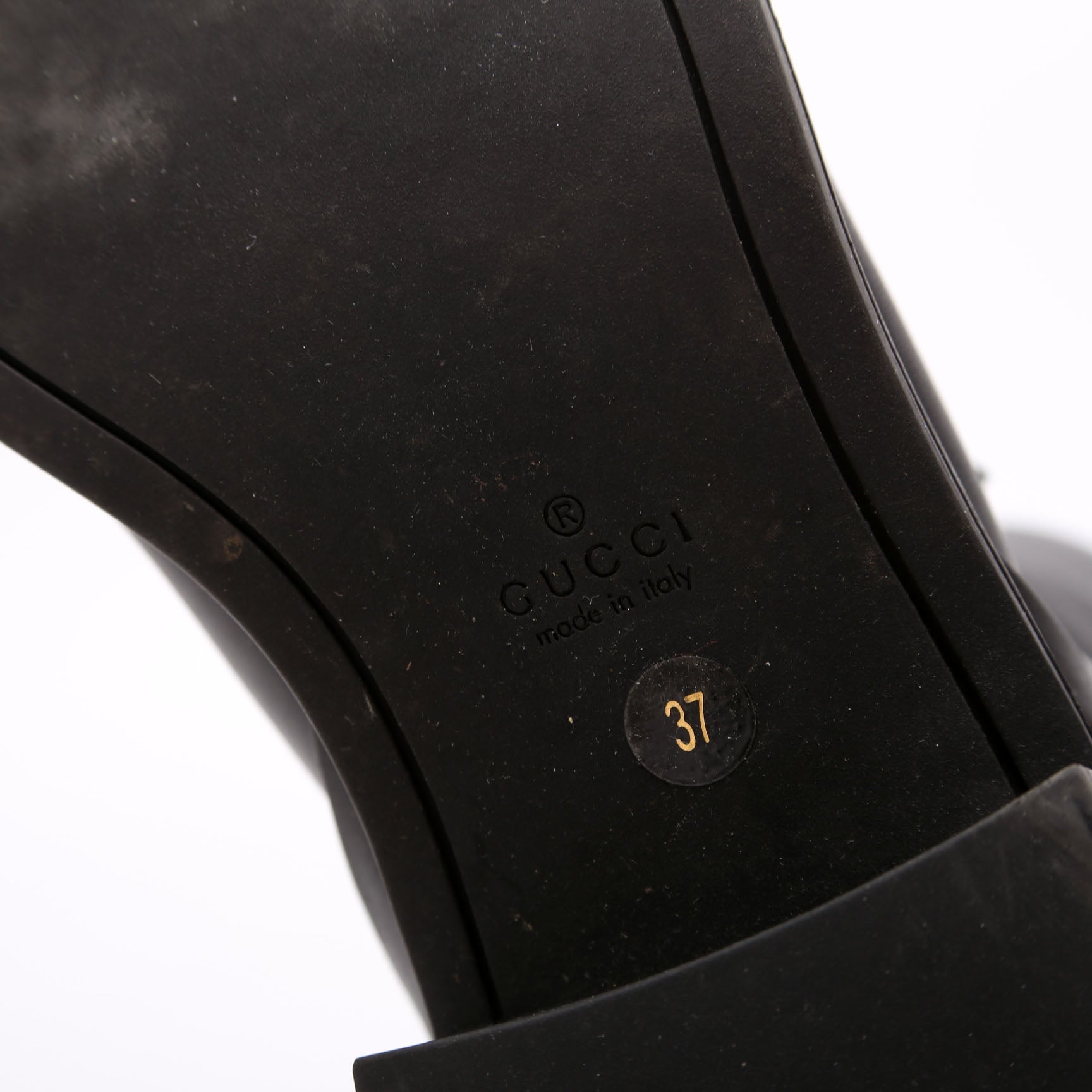 Gucci Horsebit Leather Moto Boots Size 37