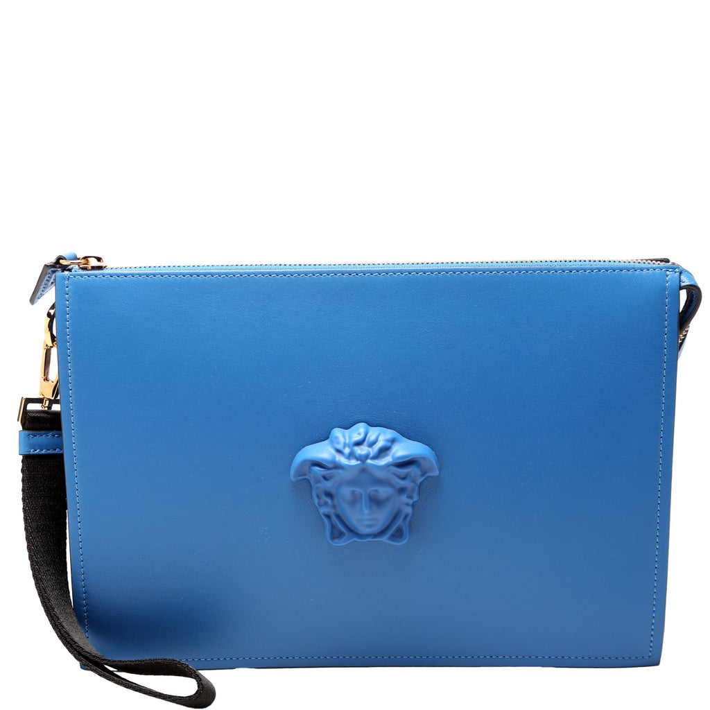 A Medusa Large Wristlet Pouch Blue