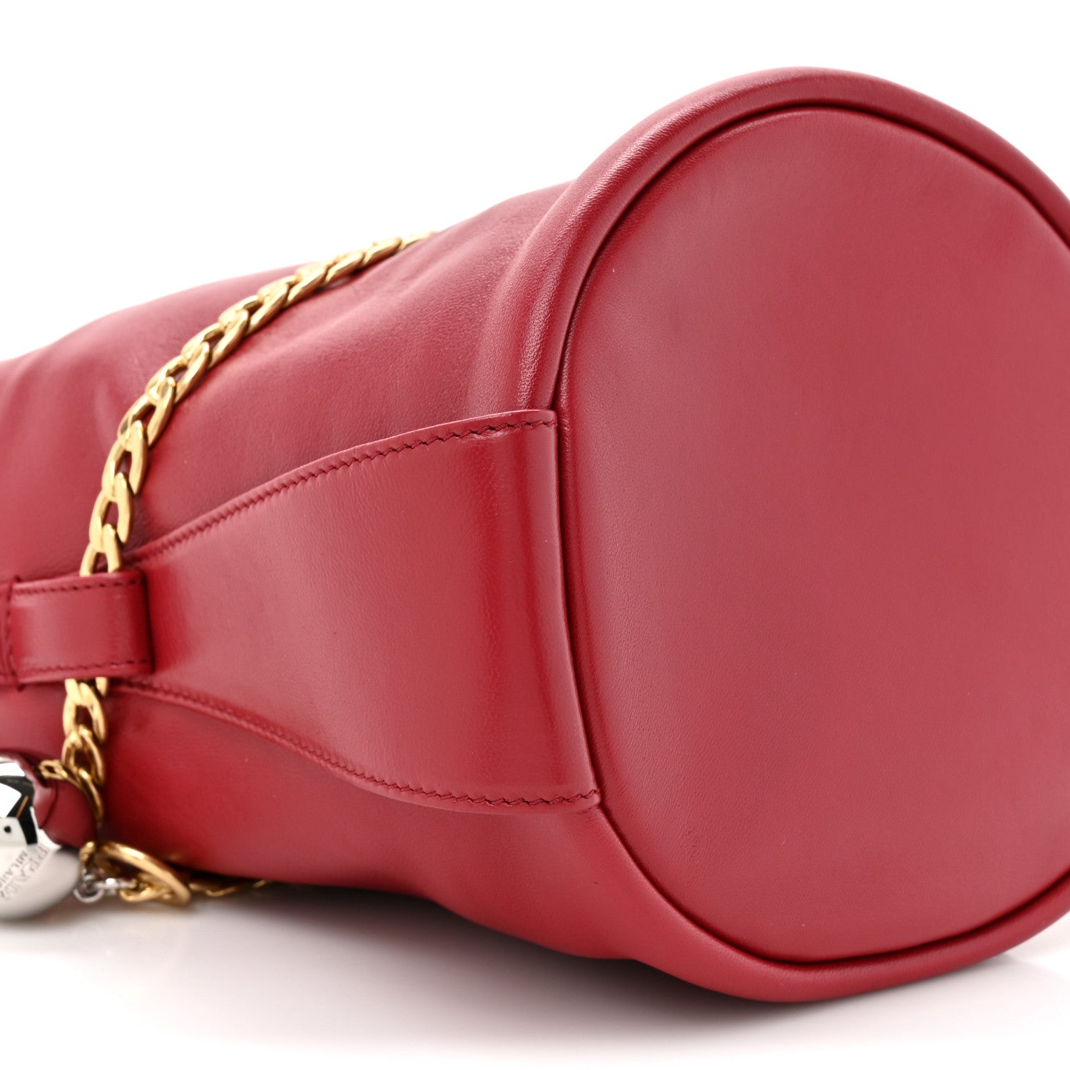 Prada Nappa Petit Sac Mini Bucket Bag Ciliegia