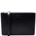 450953 GG Leather Double Zip Messenger