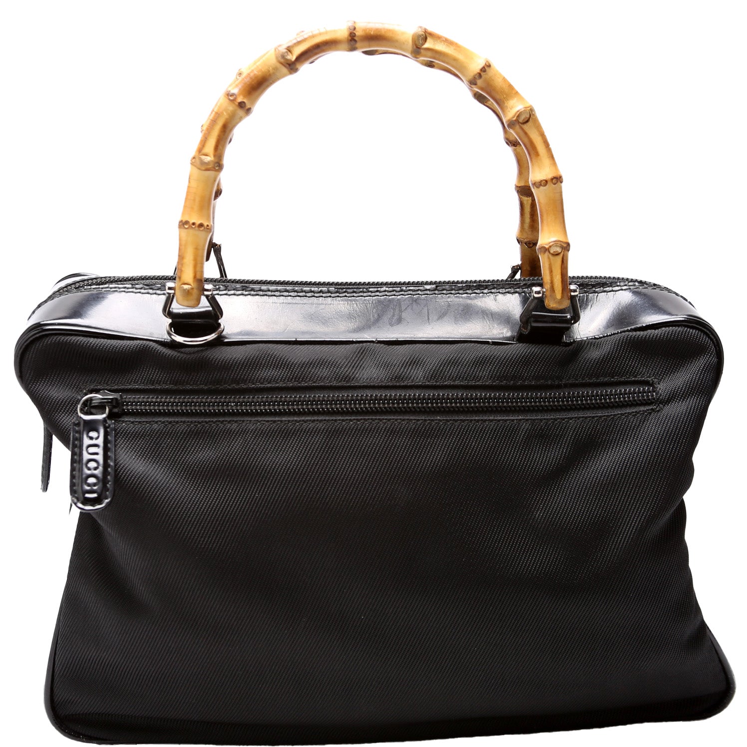 000.2040 Nylon/Patent Bamboo Handle Vintage